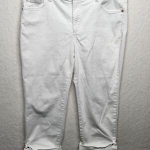 NYDJ Crop Capri Optic White Lift Tuck Technology, Women's Size 12.